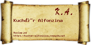 Kuchár Alfonzina névjegykártya